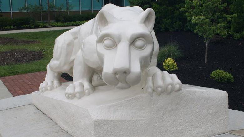 Nittany Lion shrine on the campus of Penn State DuBois